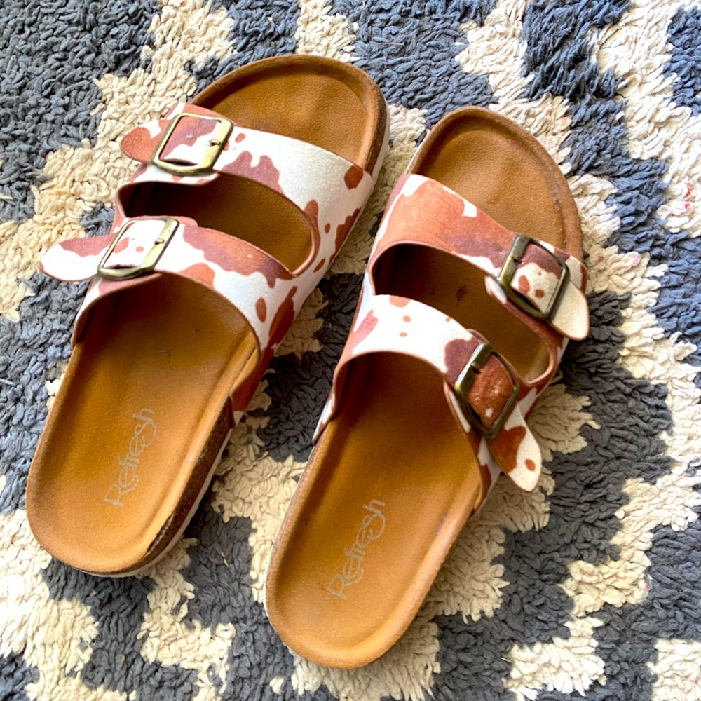 Cowprint Sandals